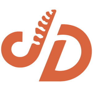 JD Osteopathy Brand Mark in orange on a clear background