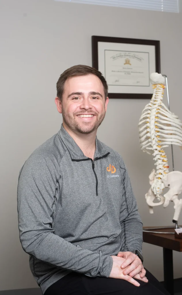 Photo of the founder of JD Osteopathy, Dmitro Jovnyruk. He is a manual osteopathic practitioner, M.OMSc. Member of OSTCAN and OOA