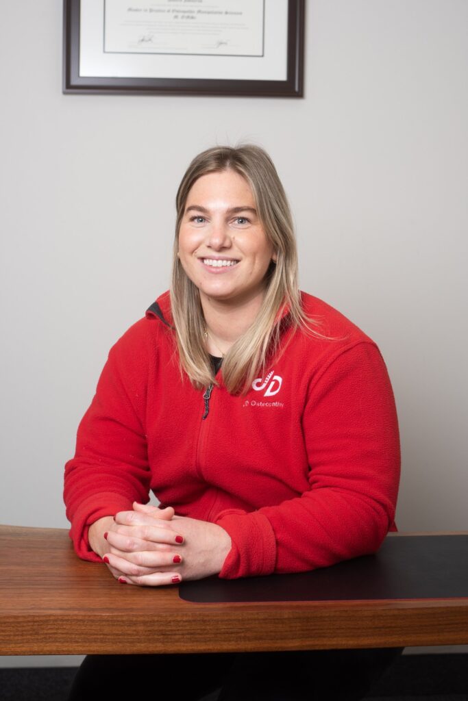 Photo of clinic director of JD osteopathy, Samantha