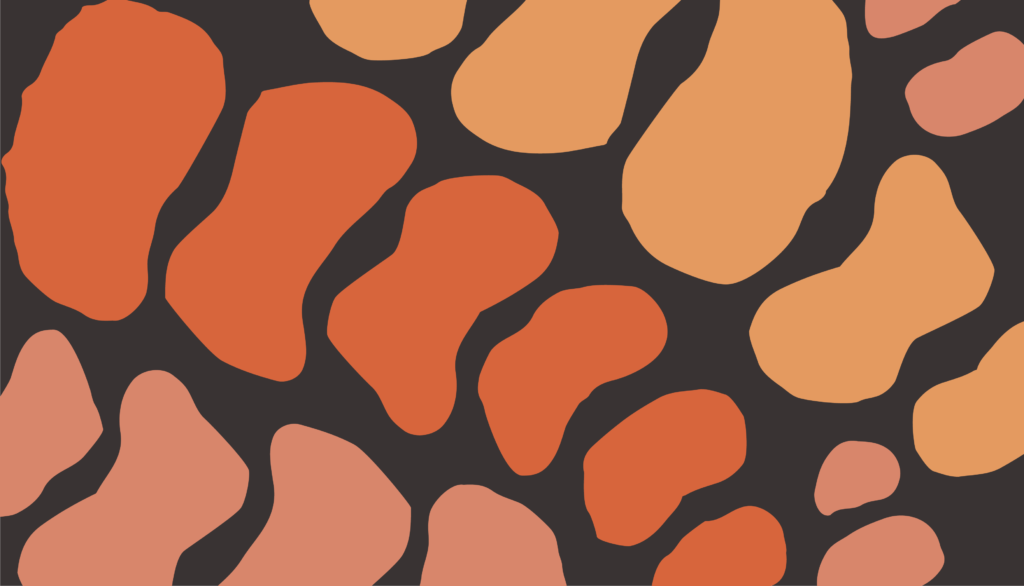 jd osteopathy illustration in orange and red tones with spinal segment patterns used for a blog post about Osteo, Physio or Chiro
